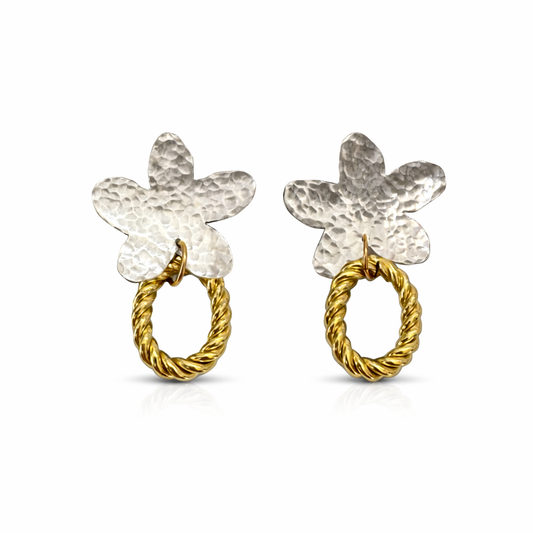 עגילי Flower Twist