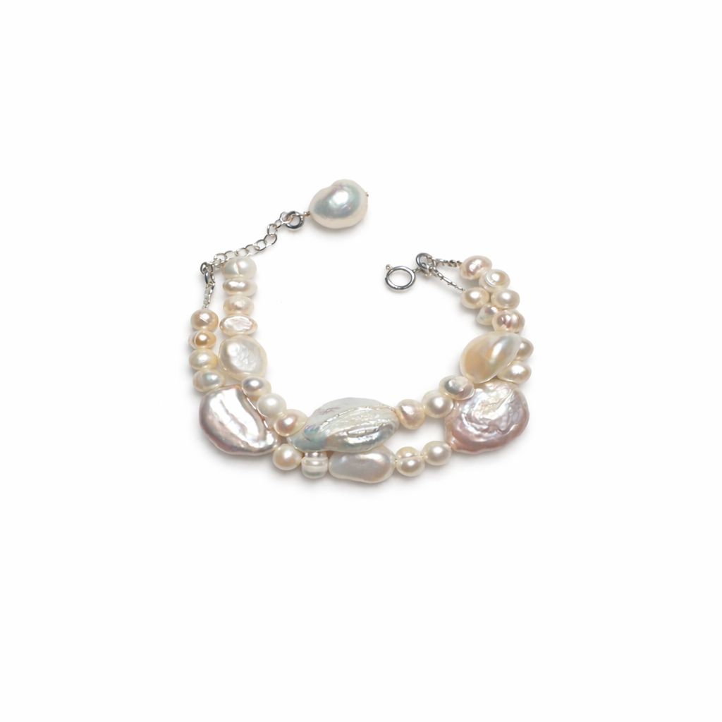 צמיד פניני ברוק כפול