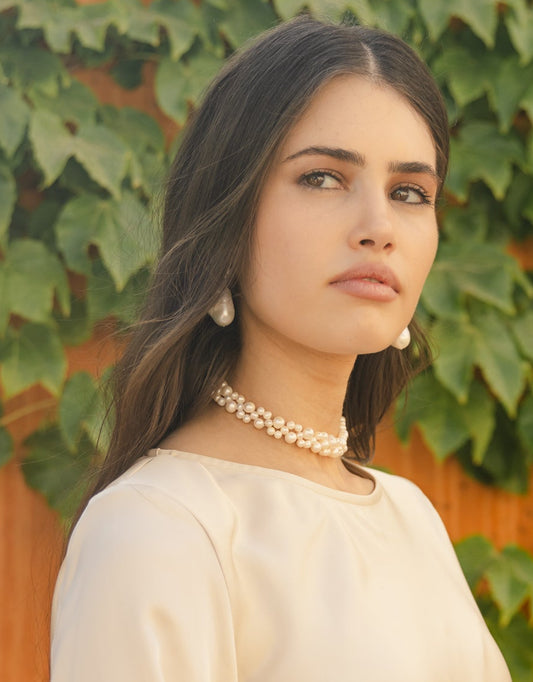 Pure Pearl | שרשרת פנינים שזורה