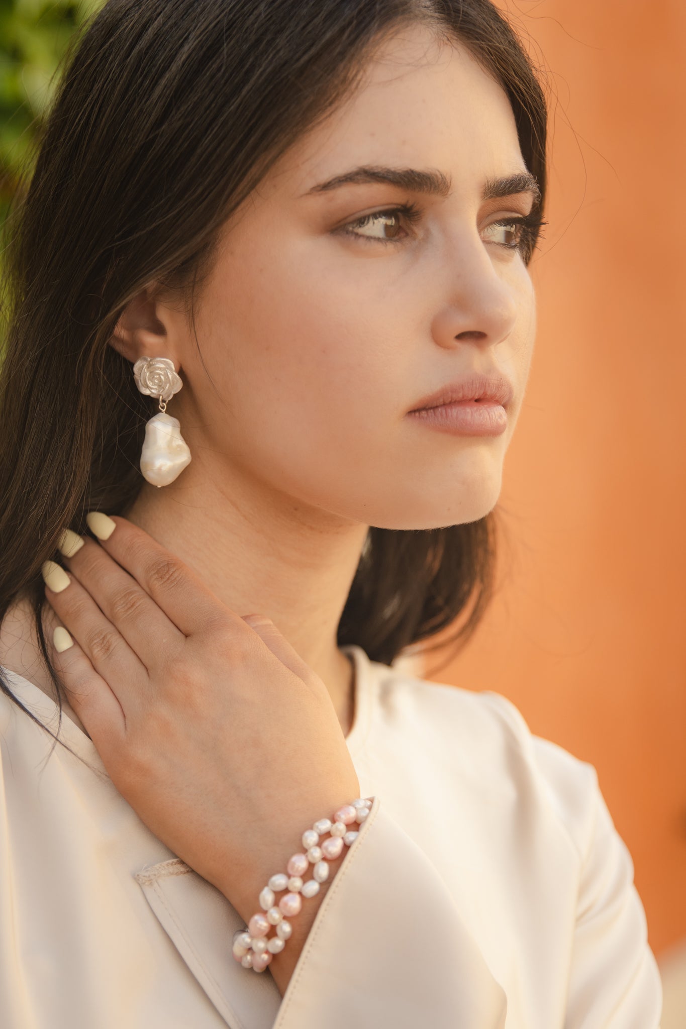 Soft Pearl | צמיד פנינים שזור