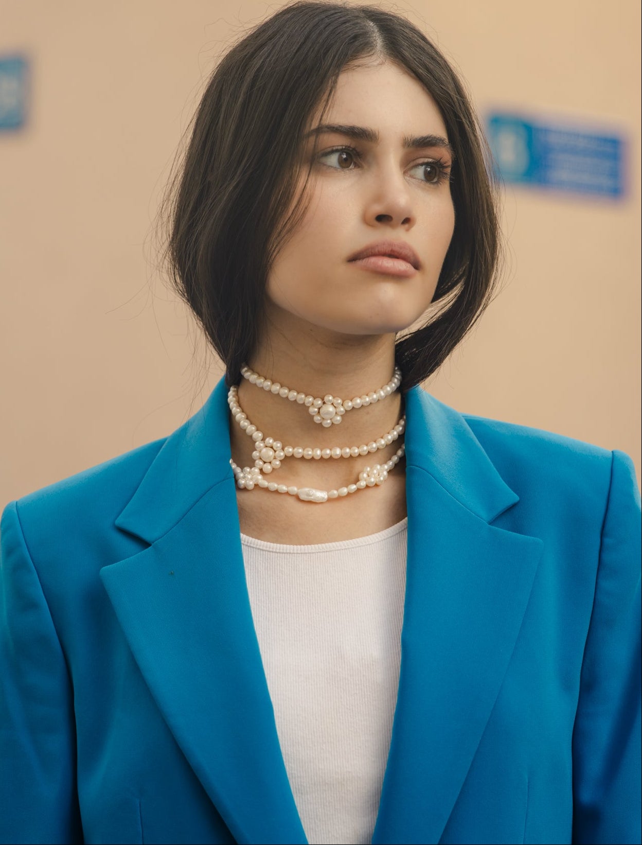 Pearl Flower Necklace | שרשרת פנינים פרח