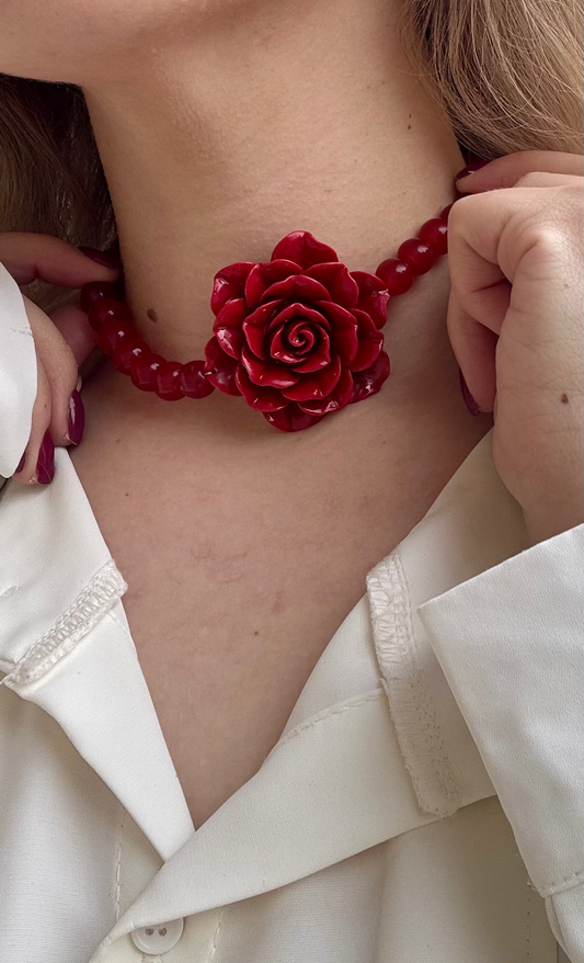 שרשרת רוז אדום עמוק