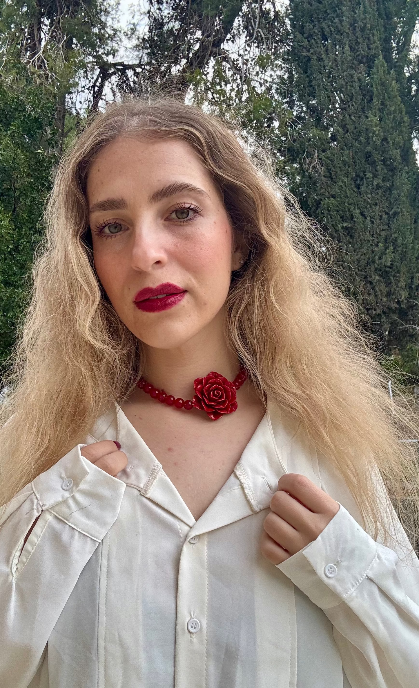 שרשרת רוז אדום עמוק